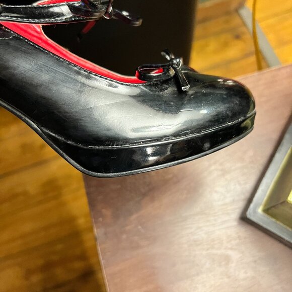 RUBIES Black Patent Leather Mary Jane Platforms - Picture 15 of 16